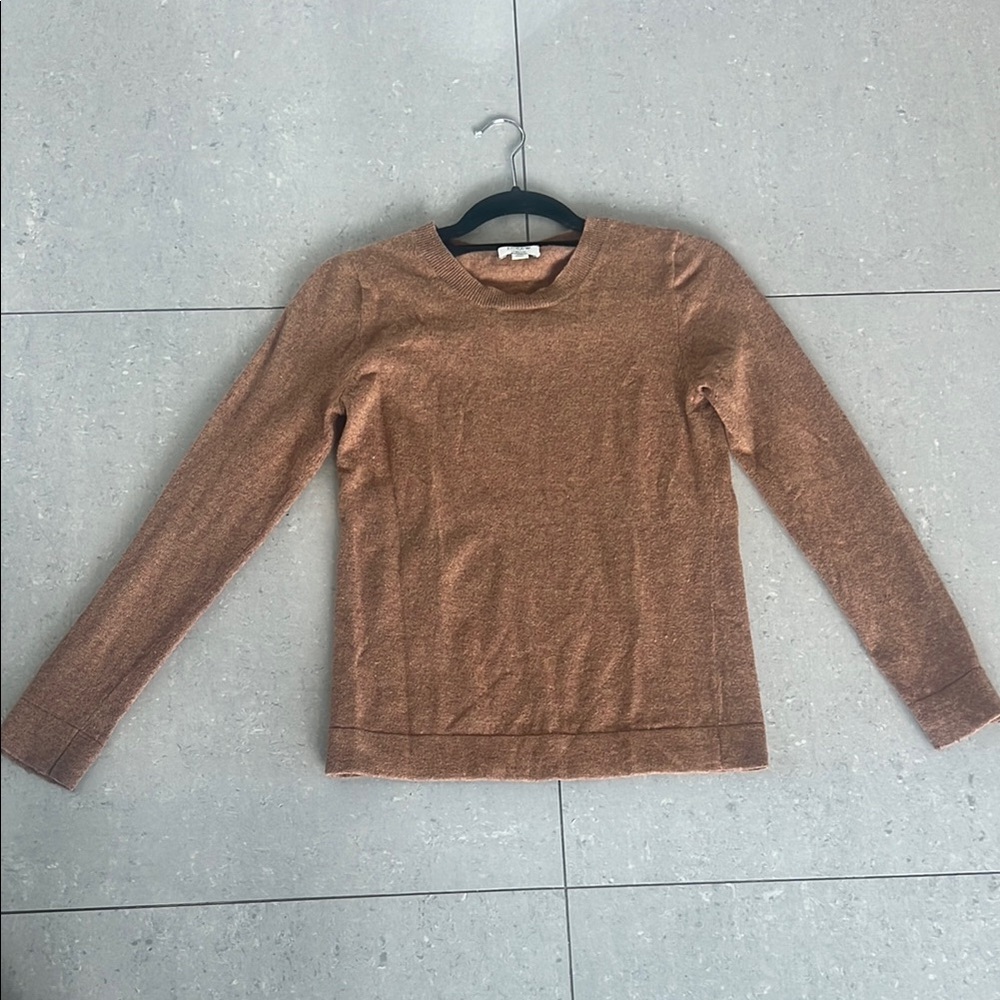 J.Crew Camel Wool Sweater XS | Crewneck Lightweight Knit Neutral Fall Basic